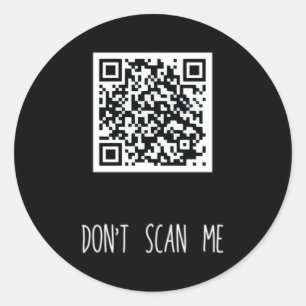 Rick Roll Small Qr Scan Code Joke Runder Aufkleber