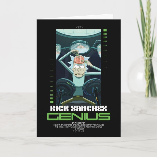 Rick Sanchez Genius Quote Graphic Karte (Vorderseite)