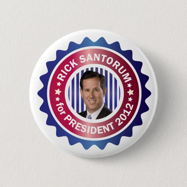 Rick Santorum für den Präsidenten 2012 Button (Vorderseite)