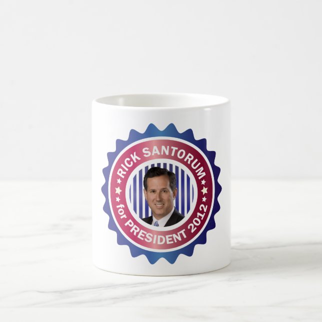 Rick Santorum für den Präsidenten 2012 Kaffeetasse (Mittel)