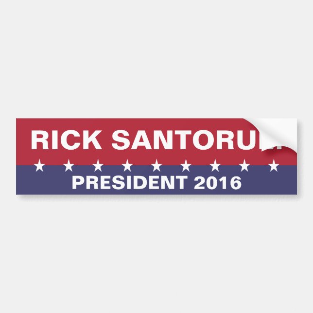 RICK SANTORUM für den Präsidenten 2016 Autoaufkleber (Vorne)