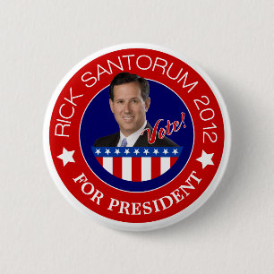 Rick Santorum für Präsidenten 2012 Button