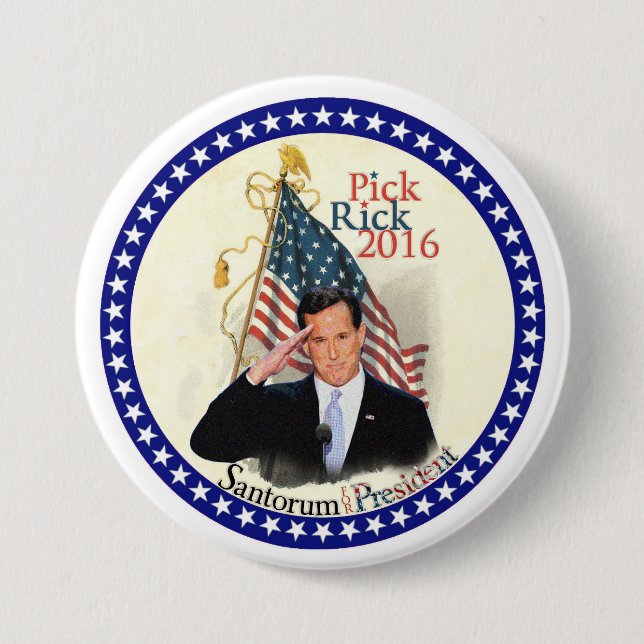 Rick Santorum für Präsidenten 2016 Button (Vorderseite)