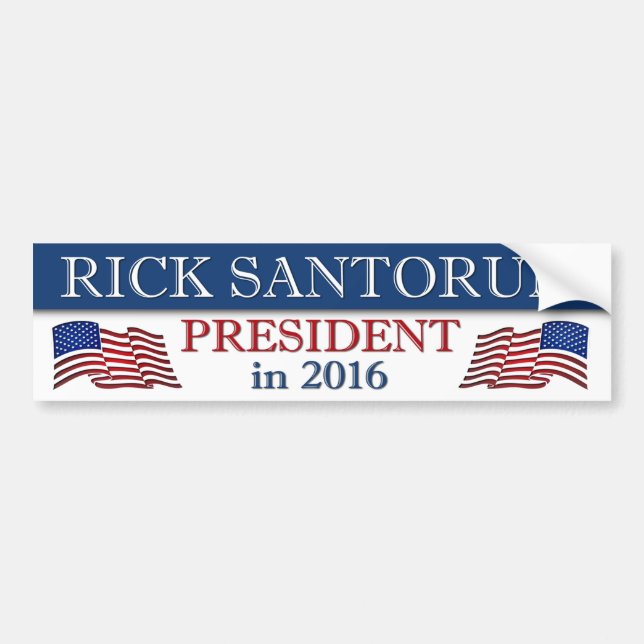 Rick Santorum Präsident 2016 Autoaufkleber (Vorne)