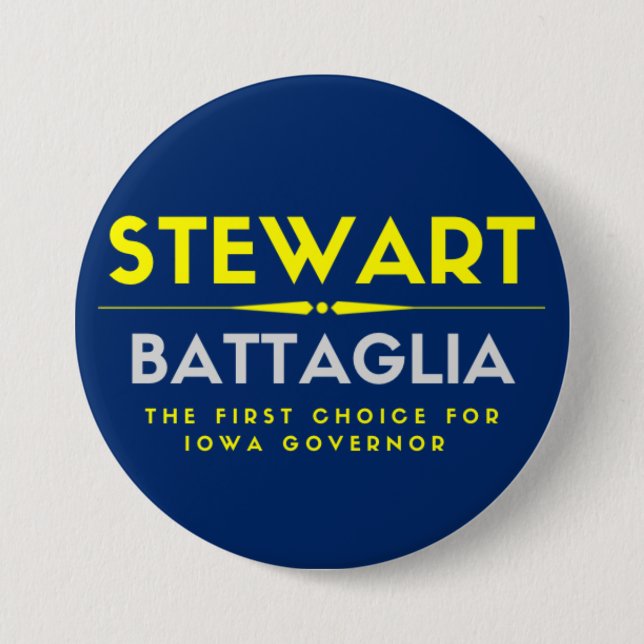 Rick Stewart für Iowa Governor Button (Vorderseite)