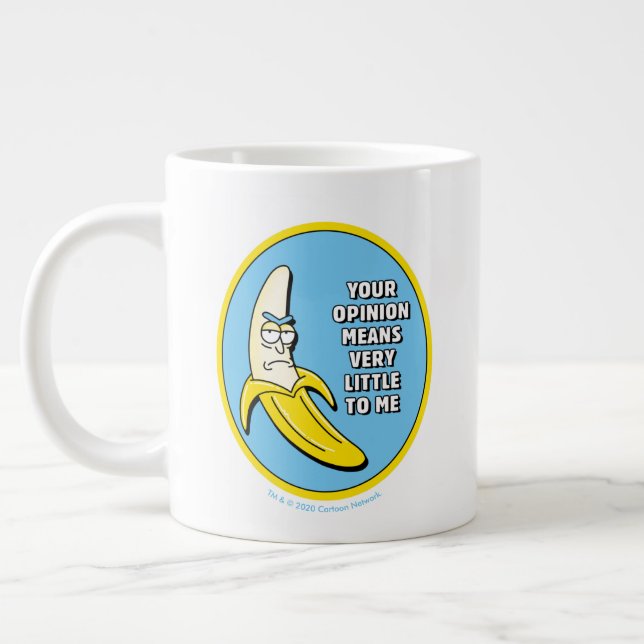 RICK UND MEHR™| Banana Rick Abzeichen Jumbo-Tasse (Links)
