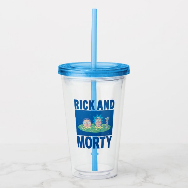 RICK UND MEHR™| Durchqueren des Portals Acryltrinkbecher (Vorderseite)