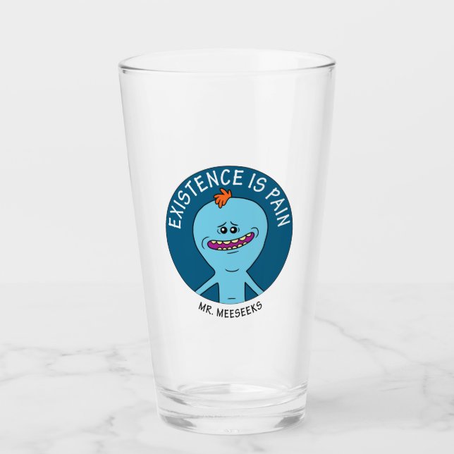 RICK UND MEHR™| Existenz ist schmerzhaft Glas (Vorderseite)