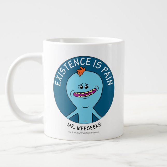 RICK UND MEHR™| Existenz ist schmerzhaft Jumbo-Tasse (Links)