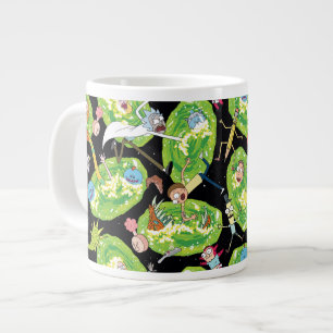 RICK UND MEHR™ Fallende durch Portale Muster Jumbo-Tasse