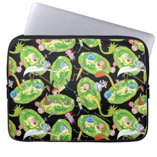RICK UND MEHR™  Fallende durch Portale Muster Laptopschutzhülle