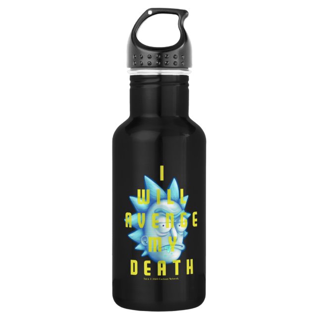RICK UND MEHR™| Ich werde meinen Tod rächen Edelstahlflasche (Vorderseite)