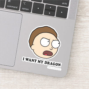 RICK UND MEHR™ Ich Wollte meinen Drachen Aufkleber