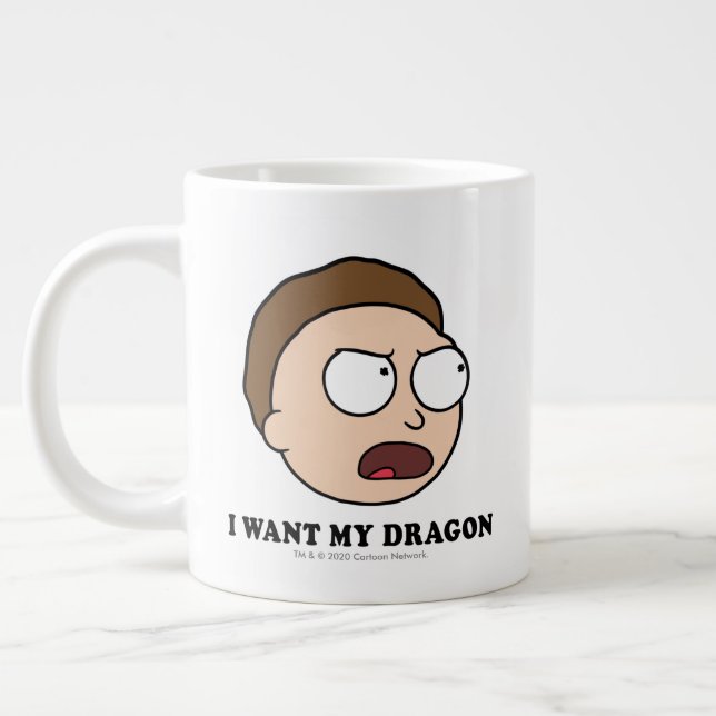 RICK UND MEHR™| Ich Wollte meinen Drachen Jumbo-Tasse (Links)