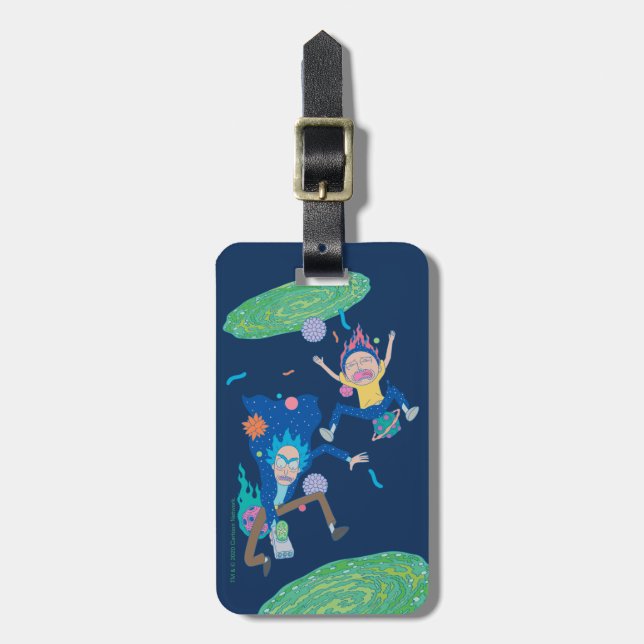 RICK UND MEHR™| Infizierte Portal-Spur Gepäckanhänger (Vorderseite vertikal)