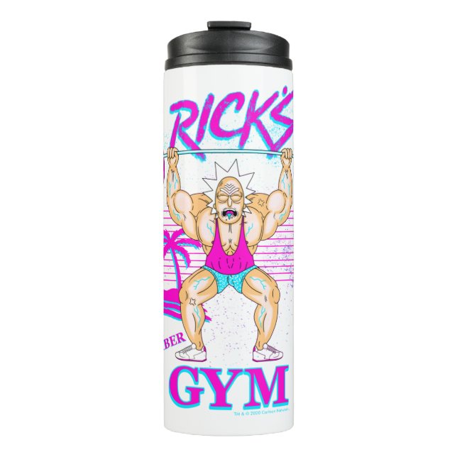 RICK UND MEHR™| Mitglied des Rick's Gym Club Thermosbecher (Vorderseite)