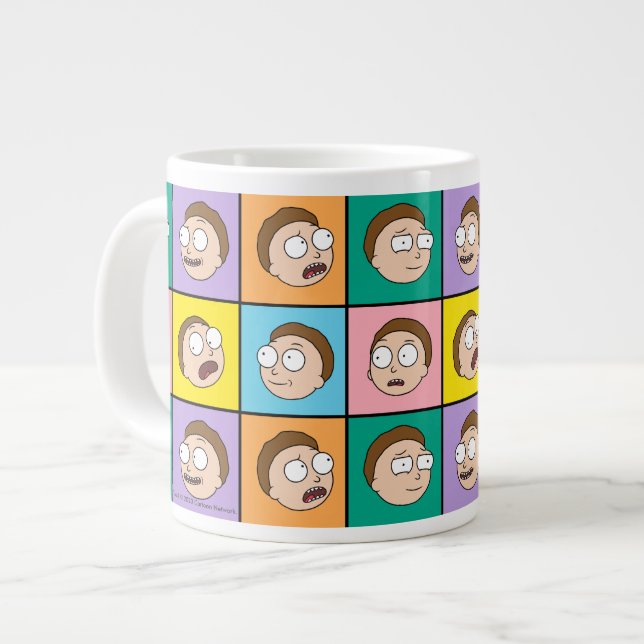 RICK UND MEHR™| Morty's Moods Jumbo-Tasse (Vorderseite Links)