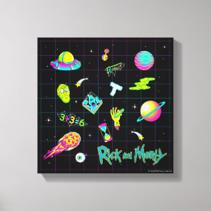 RICK UND MEHR™  Psychedelisches Muster der 3. Sa Leinwanddruck