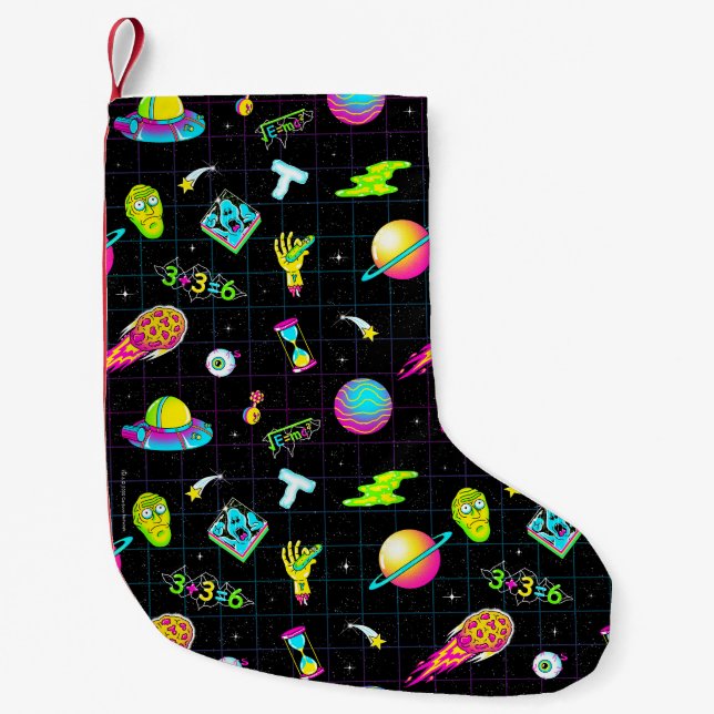 RICK UND MEHR™| Psychedelisches Muster der 3. Sais Kleiner Weihnachtsstrumpf (Vorderseite)
