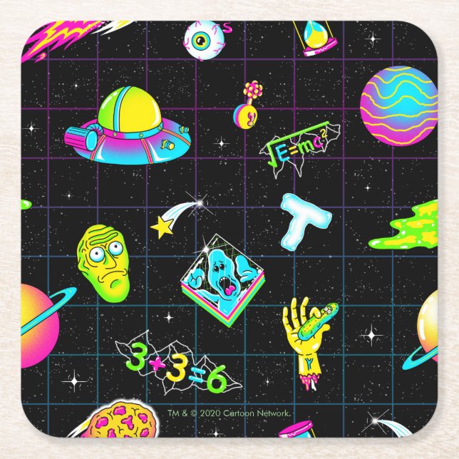 RICK UND MEHR™| Psychedelisches Muster der 3. Sais Rechteckiger Pappuntersetzer (Vorderseite)