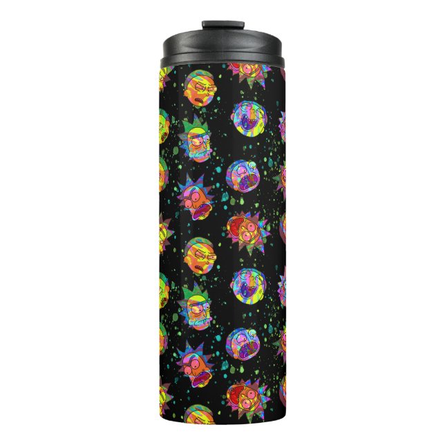 RICK UND MEHR™| Psychedelisches Wirbelmuster Thermosbecher (Vorderseite)