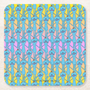 RICK UND MEHR™ Rainbow Herr Meeseeks Pattern Rechteckiger Pappuntersetzer