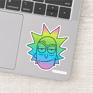 RICK UND MEHR™  Rainbow Rick Head Aufkleber