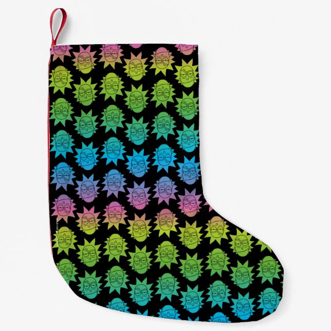 RICK UND MEHR™| Rainbow Rick Head Kleiner Weihnachtsstrumpf (Vorderseite)