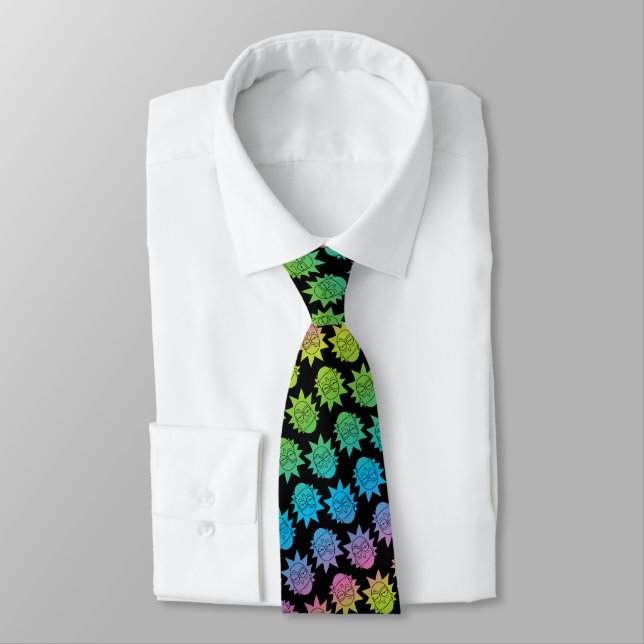 RICK UND MEHR™| Rainbow Rick Head Krawatte (Gebunden)
