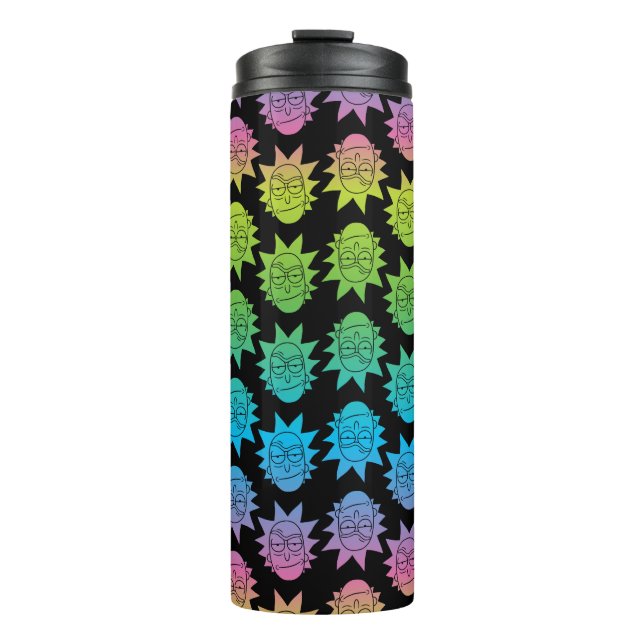 RICK UND MEHR™| Rainbow Rick Head Thermosbecher (Vorderseite)