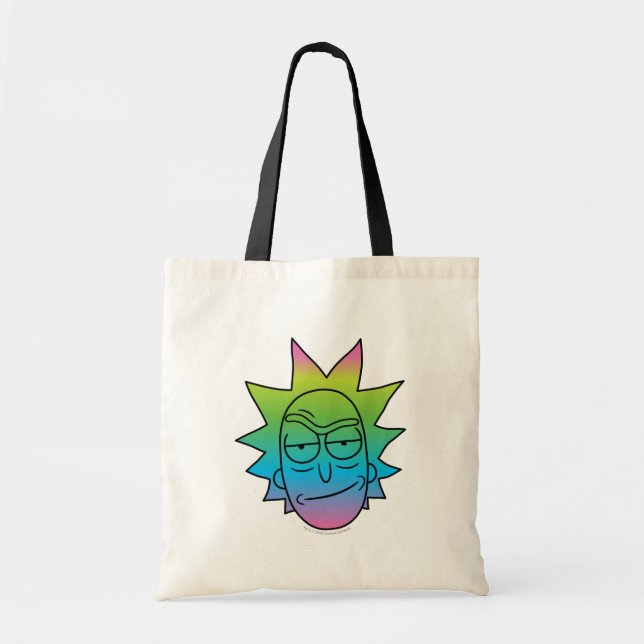 RICK UND MEHR™| Rainbow Rick Head Tragetasche (Vorne)