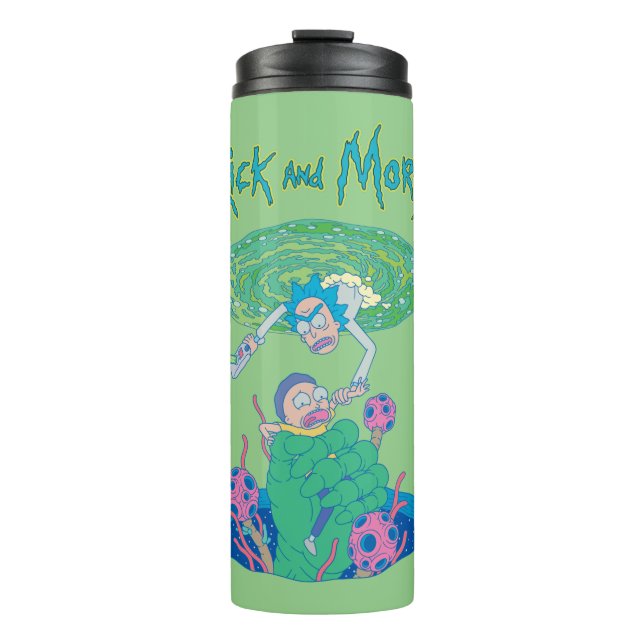 RICK UND MEHR™| Rettung des Portals Thermosbecher (Vorderseite)