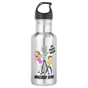 RICK UND MEHR™  Rick, Morty und Sommer Edelstahlflasche