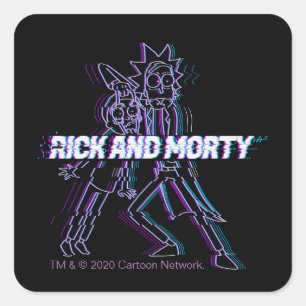 RICK UND MEHR™  Rick und Moral Quadratischer Aufkleber