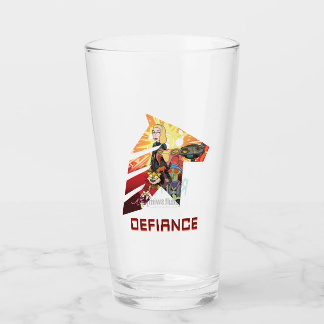 RICK UND MEHR™| Space Beth Defiant Crew Glas (Vorderseite)