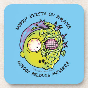RICK UND MEHR™  Stilisierter Morty Fly Quote Getränkeuntersetzer