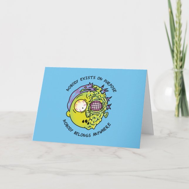 RICK UND MEHR™| Stilisierter Morty Fly Quote Karte (Vorderseite)