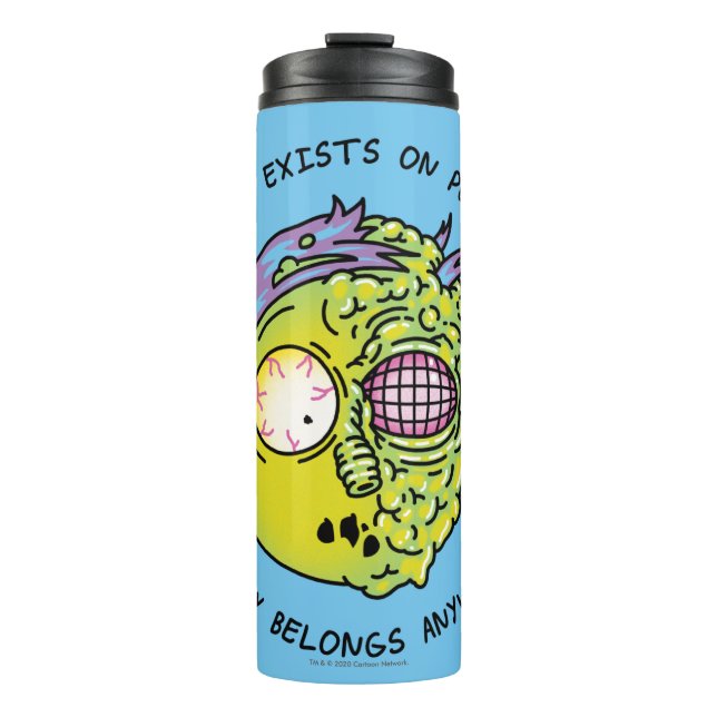 RICK UND MEHR™| Stilisierter Morty Fly Quote Thermosbecher (Vorderseite)