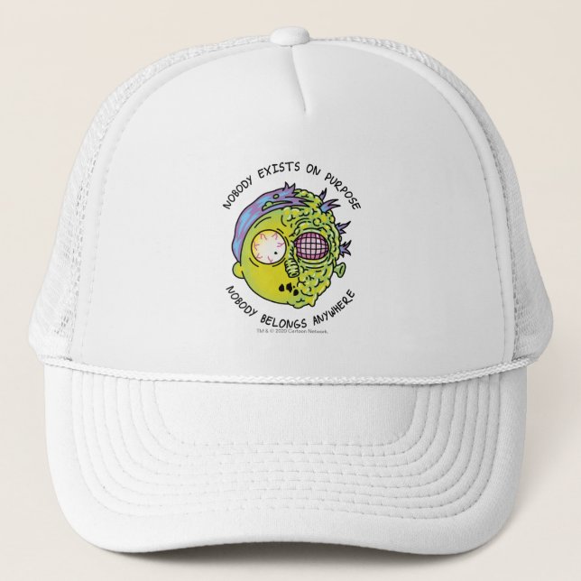 RICK UND MEHR™| Stilisierter Morty Fly Quote Truckerkappe (Vorderseite)