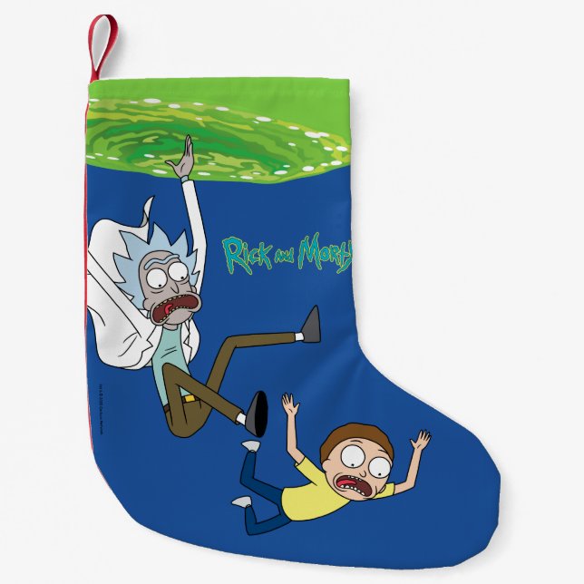RICK UND MEHR™| Verlassen des Portals Kleiner Weihnachtsstrumpf (Vorderseite)