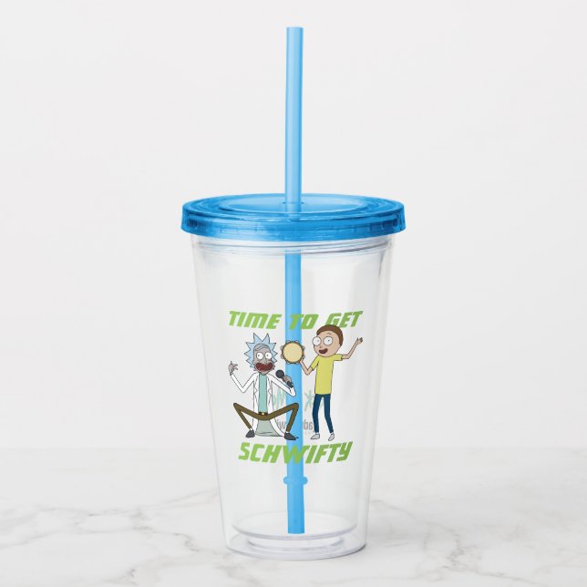 RICK UND MEHR™| Zeit zum Schwifzen Acryltrinkbecher (Vorderseite)