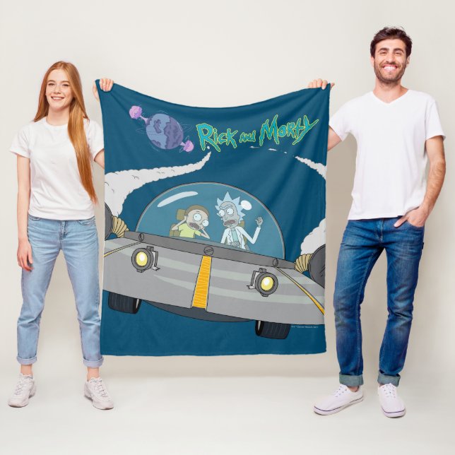 RICK UND MORTY™ | Abfliegen im Raumschiff Fleecedecke (Beispiel)