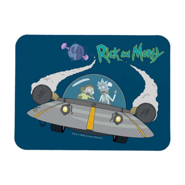 RICK UND MORTY™ | Abfliegen im Raumschiff Magnet (Horizontal)