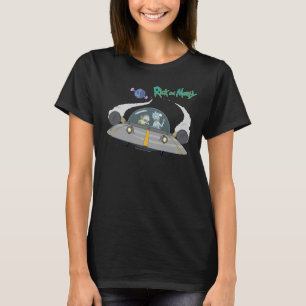 RICK UND MORTY™ Abfliegen im Raumschiff T-Shirt