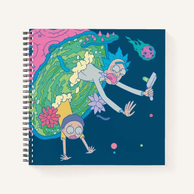 RICK UND MORTY™ | Absturz vom infizierten Portal Notizbuch (Vorderseite)