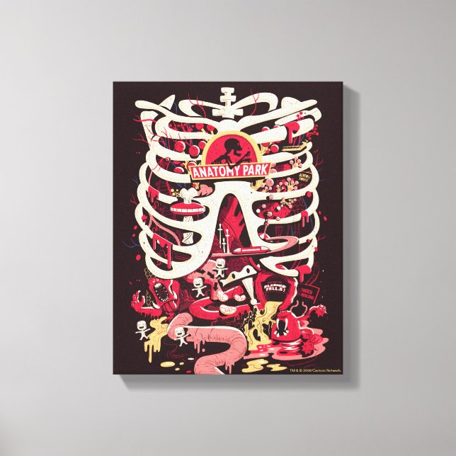 RICK UND MORTY™ | Anatomie Park Rib Cage Leinwanddruck (Vorderseite)