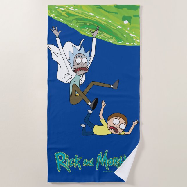 RICK UND MORTY™ | Ausscheiden aus dem Portal Strandtuch (Vorderseite)