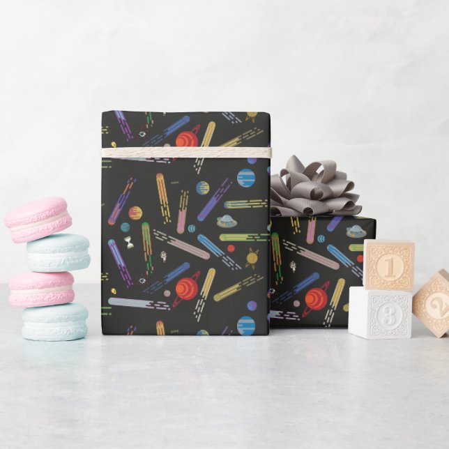 RICK UND MORTY™ | Äußeres Raumkomprimierungsmuster Geschenkpapier (Babyparty)