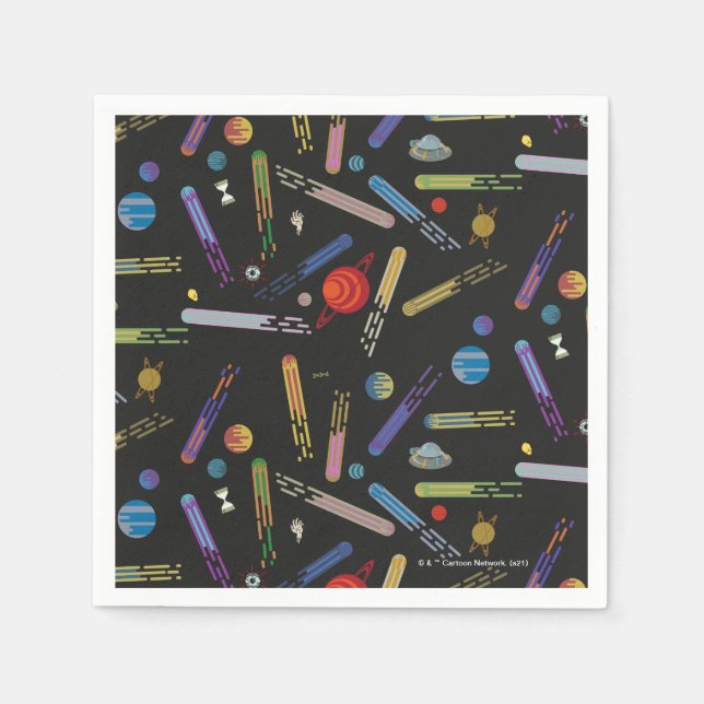 RICK UND MORTY™ | Äußeres Raumkomprimierungsmuster Serviette (Vorderseite)