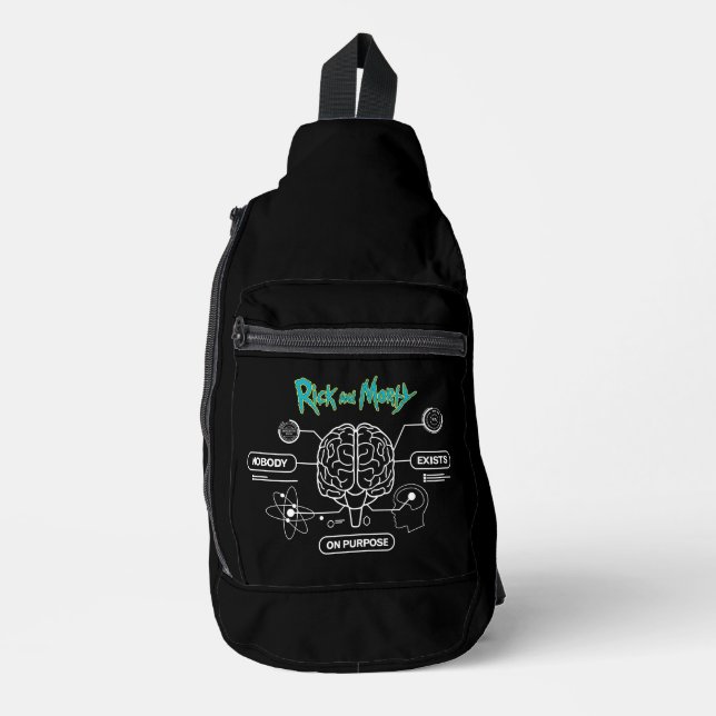 RICK UND MORTY™ | Backup-Gehirn herunterladen Crossbody Bag (Vorderseite)
